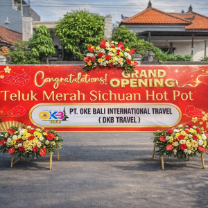Customizable Congratulations Flower Board 4m x 1m – Adjustable Color & Wording for Any Occasion | Bali