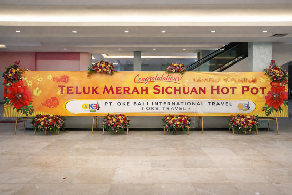 Customizable Congratulations Flower Board 10m x 1m – Adjustable Color & Wording for Any Occasion | Bali