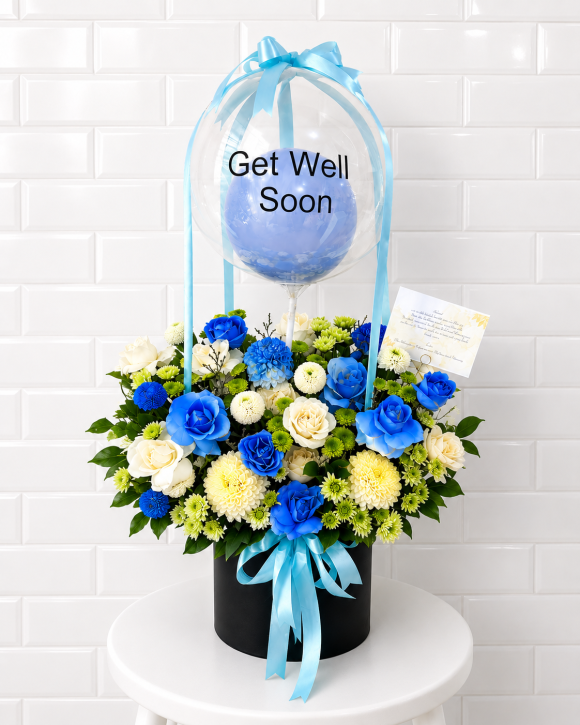 Blue Serenity Balloon Bloom Box 💙